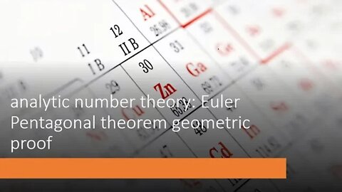 analytic number theory: Euler Pentagonal theorem geometric proof