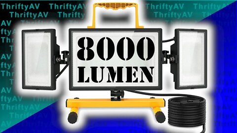8000 Lumen LED Work Light with 3 Adjustable Heads! Olafus 80W.