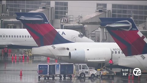 De-icing runways and planes helps mitigate some effects of winter weather