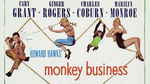 Monkey Business (1952 Full Movie) | "Fountain of Youth" Comedy/Sci-Fi | Cary Grant, Ginger Rogers, Marilyn Monroe.