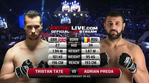 RXF 23 Tristan Tate VS Adrian Preda: MMA, FULL FIGHT