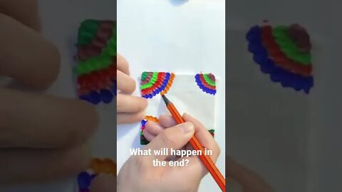 How to do fun painting I creative tissue tie-dye painting | experiment what happens in the end?绘画实验