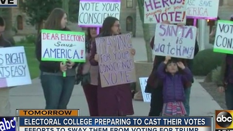 Electoral college casting vote tomorrow