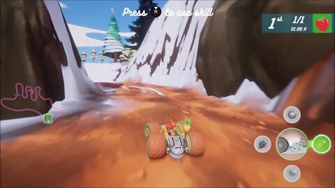 All Star Fruit Racing - Winter Kingdom - Apple Pikes - Single Race - Let's Drive
