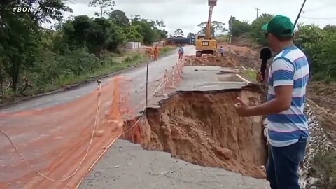 BR 222: RESTAURAÇÃO DE TRECHO DANIFICADO PELAS FORTES CHUVAS PRÓXIMO À BOM JESUS DO TOCANTINS