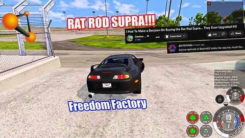 Rat Rod Supra Shreds Freedom Factory in BeamNG! Police Chase!