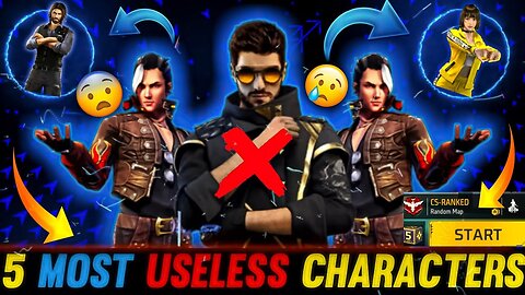 Free Fire Top 5 Useless Characters For Cs Rank_Useless Characters For Cs Rank_Bot Sanju