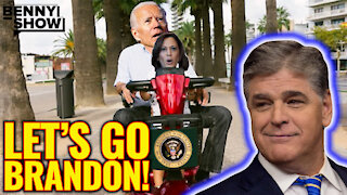 Hannity RIPS Biden’s Cratering Poll Numbers - Takes Out “Let’s Go Brandon” Shirt Of Live TV