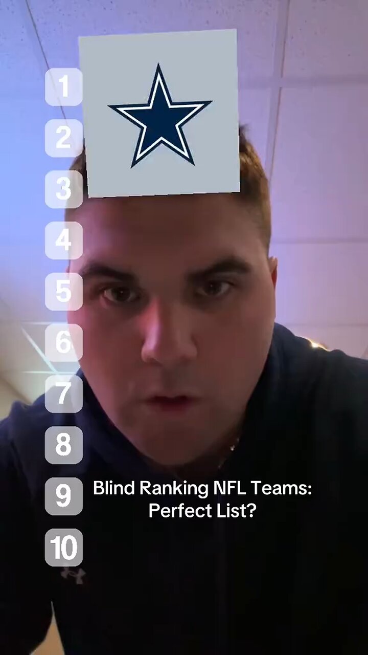 Blind Ranking NFL Teams, is this a perfect list? 🏈
