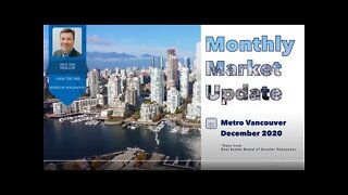 Real Estate Market Update | Greater Vancouver | December 2020 | Rick the REALTOR®