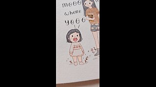 Drawing cute little girl 👧🏼