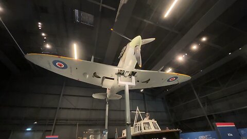 Spitfire and Hawker Hurricane at the RAF Museum in London