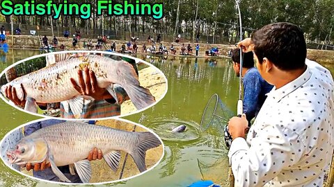 জ্যেন্টালম্যনের ডাবল মাছ শিকার/satisfying big fish catching