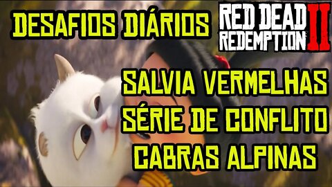 RED DEAD ONLINE DESAFIOS DIÁRIOS CABRA, SALVIA VERMELHA E SÉRIE DE CONFLITO