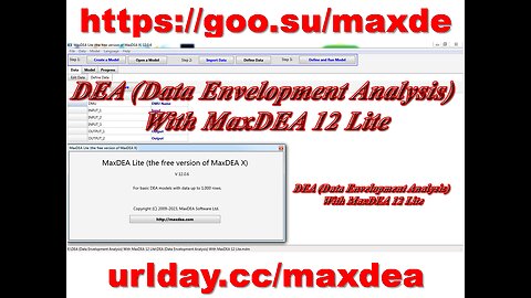 DEA (Data Envelopment Analysis) With MaxDEA 12 Lite