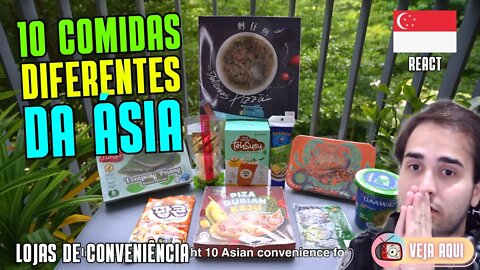 10 COMIDAS DIFERENTES de LOJAS DE CONVENIÊNCIA de SINGAPURA! | Veja Aqui Reacts