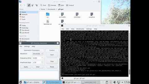 Gerador de funções GF1: Instalação da interface gráfica no Kubuntu 16.04 LTS