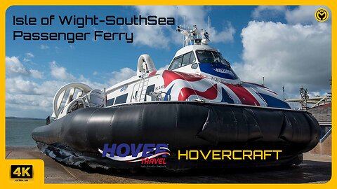 Hovercraft Passenger Ferry, Beaching from the Isle of Wight - Southsea, Portsmouth