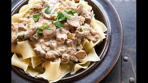 Hamburger Beef Stroganoff - Affortable Dinners - Kids Approve Recipe cc by Collard Valley Cooks