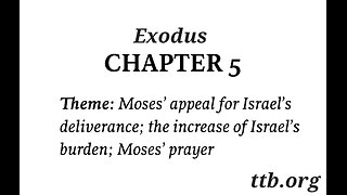 Exodus Chapter 5 (Bible Study)