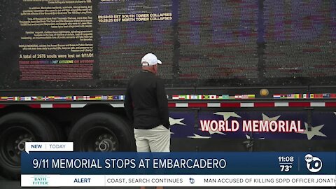 9/11 memorial stops at San Diego's Embarcadero