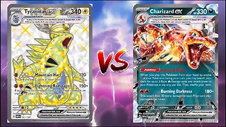 Pokemon TCG Live Tyranitar EX Slowbro VS Charizard EX Bibarel!!