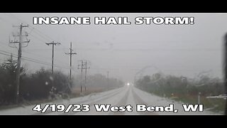 INSANE HAIL STORM!! 4/19/23 West Bend, Wisconsin.