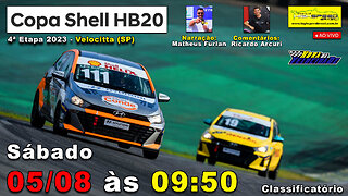 🔴 COPA SHELL HB20 | Classificatório | 4ª Etapa 2023 | Velocitta (SP) | Ao Vivo