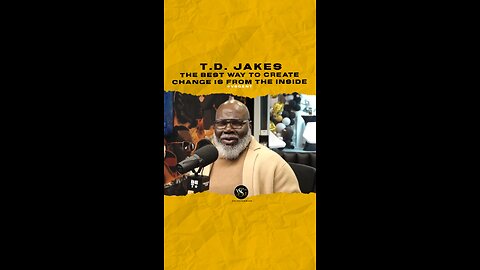 @bishopjakes The best way to create change is from the inside. #tdjakes 🎥 @breakfastclubam