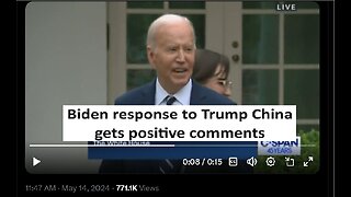 Biden response to Trump saying China is eating our lunch, Biden gets positive response; staged?