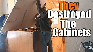 They Destroyed The Kitchen Cabinets | Quartz Countertop Removal | THE HANDYMAN |