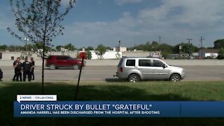 Driver grateful after getting shot on I-244 in Tulsa