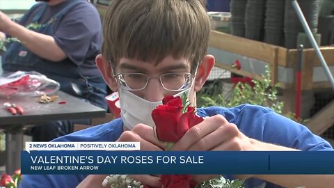 Valentine's Day roses for sale at New Leaf Broken Arrow