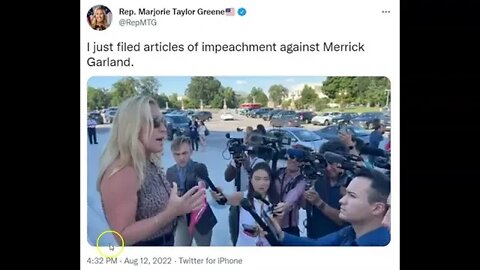 Rep. Marjorie Taylor Green Files Articles Of Impeach Against AG Garland!