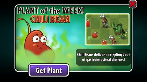 Plants vs Zombies 2 - Epic Quest - Core Plant Showcase - Chili Bean - November 2022