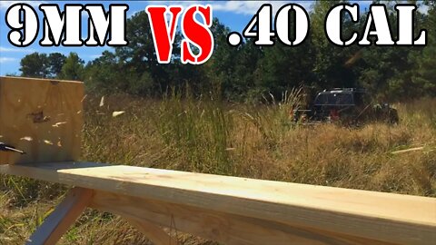 9mm vs .40 cal... Plywood Test