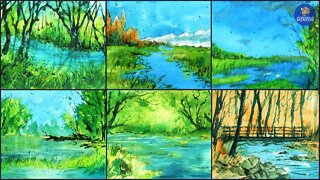 Watercolor Sketching - Natural Landscapes (Trees and Water): Class Preview