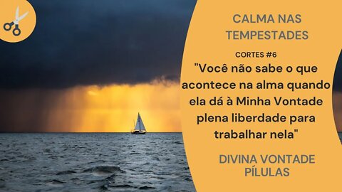 PÍLULAS DA DIVINA VONTADE - CALMA NAS TEMPESTADES - 6