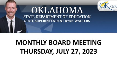 The Conservative Continuum: "Oklahoma State Board of Education July 2023 Board Meeting".