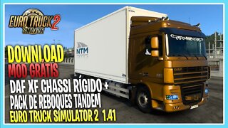 DAF XF CHASSI RIGIDO + PACK DE REBOQUES EURO TRUCK SIMULATOR 2 1.41