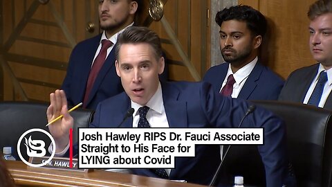 Josh Hawley RIPS Fauci Co-Conspirator for Covid LIES