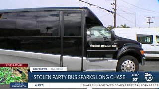Party bus reportedly stolen in San Diego; driver arrested after leading chase in Los Angeles County area