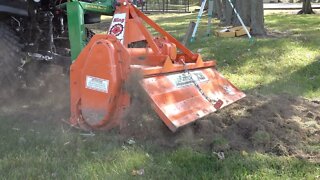 How to Dig a Swale! Subcompact Tractor, Tiller.