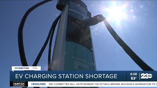 Electric car charging station shortage