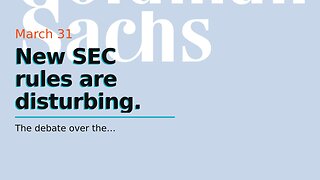 New SEC rules are disturbing.