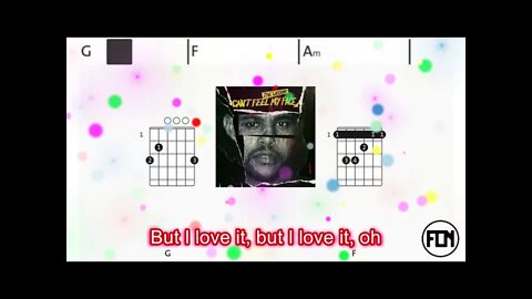 the Weeknd - Can t feel my face - (Chords & Lyrics like a Karaoke)