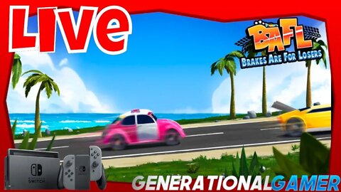 Giveaway Title - BAFL: Brakes Are For Losers on Nintendo Switch (Live)
