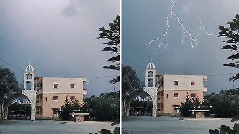 Incredible lightning strikes caught on camera in Lebanon
