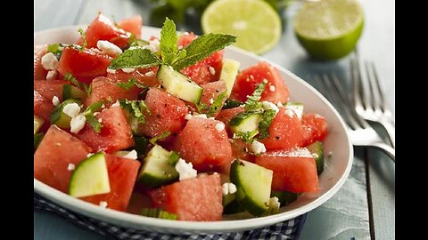 Delicious Watermelon Salad For Summer - The Best Watermelon Salad In 15 Mint - Watermelon Mint Salad