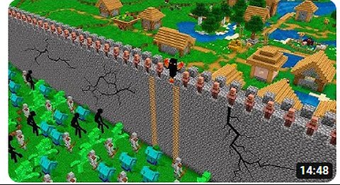 WALL TO PROTECT VILLAGE FROM ATTACK IN MINECRAFT